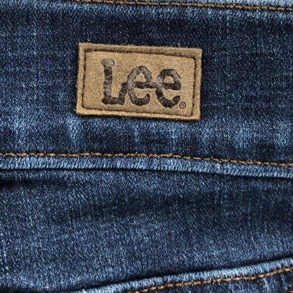 Lee Womens Jeans Plus Size 22W Petite Bootcut Mid Rise Flex Motion Denim Blue - Picture 13 of 15